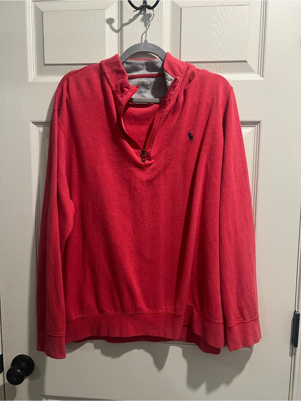 Polo by Ralph Lauren Men’s Red Half-Zip Pullover Sweater